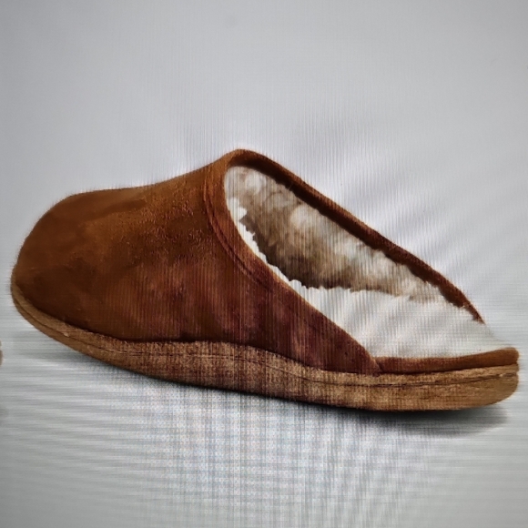 NWT Nordstrom Rack Mens Brock Faux Fur Lined Scuff Slipper Chestnut X-Large - Picture 2 of 12